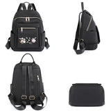 Embroidered Flower Backpack Large Capacity Anti-theft Travel Women's Backpack