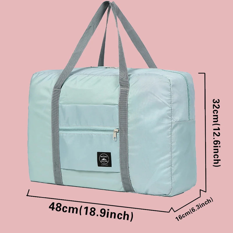Nylon Foldable Travel Bags Large Capacity Unisex Luggage Waterproof Handbags