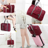 Nylon Foldable Travel Bags Leopard Large Capacity Waterproof Handbags