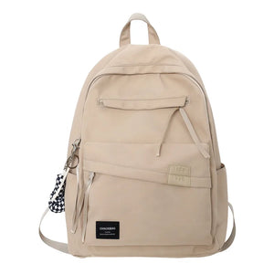 Nylon Woman Backpack Casual Student Rucksack High Capacity Laptop Schoolba