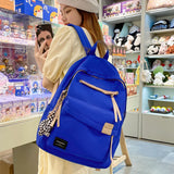 Nylon Woman Backpack Casual Student Rucksack High Capacity Laptop Schoolba