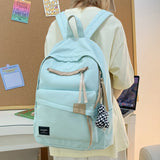 Nylon Woman Backpack Casual Student Rucksack High Capacity Laptop Schoolba
