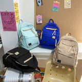 Nylon Woman Backpack Casual Student Rucksack High Capacity Laptop Schoolba