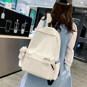 Nylon Women Backpack Female Letter Printing Travel Bag