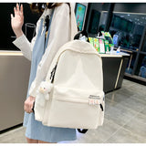 Nylon Women Backpack Female Letter Printing Travel Bag