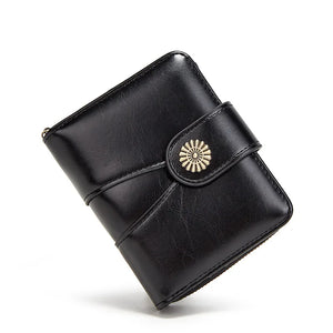 Vintage Floral Women's Small Wallet Short Purse Money Bag