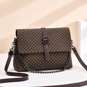 One-shoulder Messenger Bag Women's High-quality Contrast Printing Small Square B