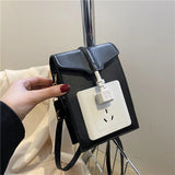 Fashionable PU Bucket Shoulder Bag with Zipper Closure