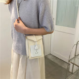 Fashionable PU Bucket Shoulder Bag with Zipper Closure