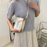 Fashionable PU Bucket Shoulder Bag with Zipper Closure