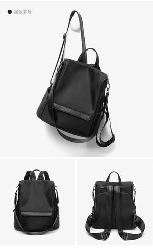 Oxford Cloth Backpack Ladies Large Capacity Travel Bag Zipper