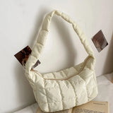 Embroidered Rhombus Oxford Cloth Women's Shoulder Bag