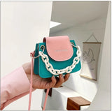 Mini Pu Leather Crossbody Bag For Women Chain Shoulder Handbag