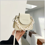 Mini Pu Leather Crossbody Bag For Women Chain Shoulder Handbag