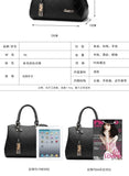 PU Leather Solid Shoulder Handbag Casual Mom Bag