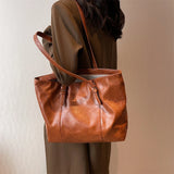PU Leather Solid Shoulder Bags Large Capacity Totes For Women