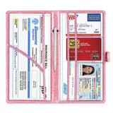 RFID Blocking Leather Travel Wallets Passport Holder Cover
