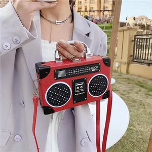 Retro Radio Shape Bag Ladies Shoulder Messenger Bag