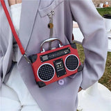 Retro Radio Shape Bag Ladies Shoulder Bag