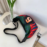 Personalized Printing Crescent Bag Female Waterproof Messenger Shoulder Bag
