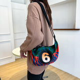 Personalized Printing Crescent Bag Female Waterproof Messenger Shoulder Bag