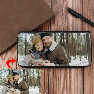 Customized Photo Zipper Clutch Wallet for Women