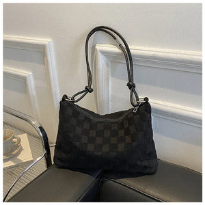 Plaid Underarm Bag for Women Casual Shoulder Bag