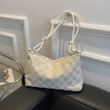Plaid Underarm Bag for Women Casual Shoulder Bag
