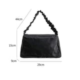 Nylon Small Hobos Shoulder Bag Zipper Strap Plicated Women's Handbag