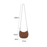 Plicated Zipper Women's Shoulder Bag Nylon Mini Crossbody Phone Bag
