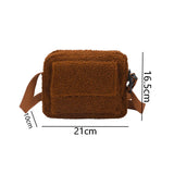 Plush Fabric Women's Crossbody Bag Small Fluffy Fur