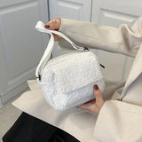 Soft Plush Women's Crossbody Bag Lambs Wool Winter Handbag