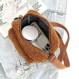 Plush Fabric Women's Crossbody Bag Fluffy Fur Winter Handbag