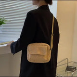 Plush Fabric Women's Shoulder Crossbody Bag