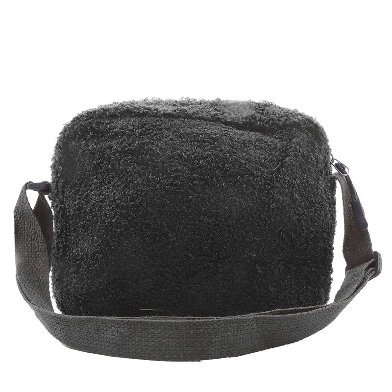 Plush Fabric Women's Crossbody Bag Fluffy Fur Winter Handbag