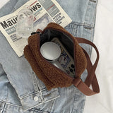 Plush Fabric Women's Crossbody Bag Small Fluffy Fur