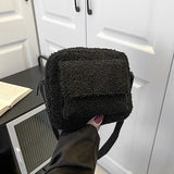 Plush Fabric Women's Crossbody Bag Small Fluffy Fur