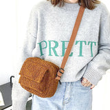 Plush Fabric Women's Shoulder Crossbody Bag Small Lambs Wool Fluffy Fur