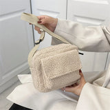 Plush Fabric Women's Crossbody Bag Fluffy Fur Winter Handbag
