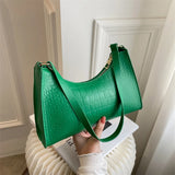 Croc Pattern Women's Shoulder Bag