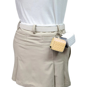 Golf Ball Waist Bag Lightweight Leather Square Waist Pack Storage Case