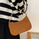 Plush Corduroy Square Bag One Shoulder Handbag