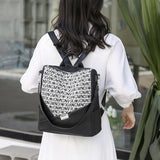 Splicing Ladies Backpack Large Capacity School Bag