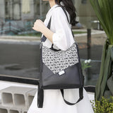Splicing Ladies Backpack Large Capacity School Bag