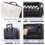 Professional Makeup Bag Women Cosmetic Bags Case Oxford/Leather