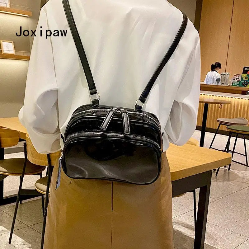 Vintage Casual School Bag Women Small Backpack