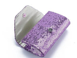 Purple Sequin Evening Clutch Bags Bling Flowers Wedding Clutch Bags