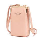 Double-Layer Mobile Phone Purse Clutch Bag Ladies Messenger Shoulder Wallets