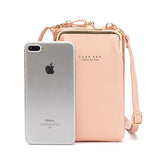 Double-Layer Mobile Phone Purse Clutch Bag Ladies Messenger Shoulder Wallets