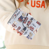 Small Fresh Mini Zip Money Clip Bear Buckle Students Purse